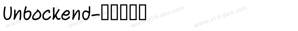 Unbockend字体转换