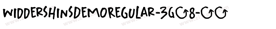 WiddershinsDemoRegular-3G58字体转换