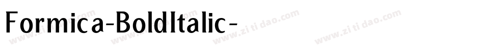 Formica-BoldItalic字体转换