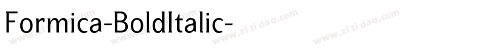 Formica-BoldItalic字体转换