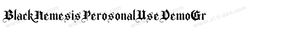 BlackNemesisPerosonalUseDemoGrunge-X82G字体转换