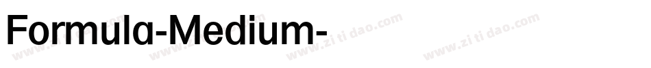 Formula-Medium字体转换