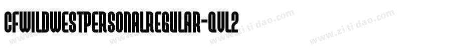 CfWildWestPersonalRegular-qVl2字体转换
