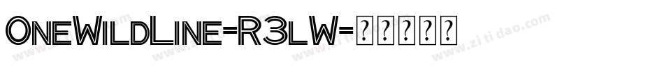OneWildLine-R3lW字体转换