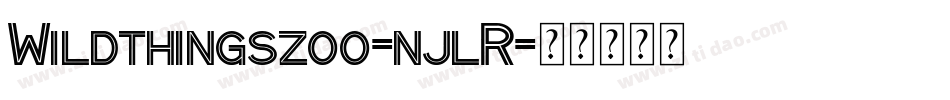 Wildthingszoo-njlR字体转换