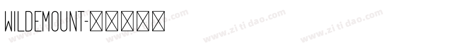 Wildemount字体转换