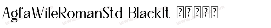 AgfaWileRomanStd-BlackIt字体转换