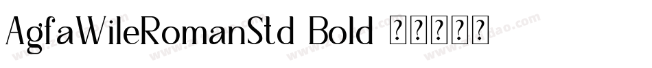 AgfaWileRomanStd-Bold字体转换