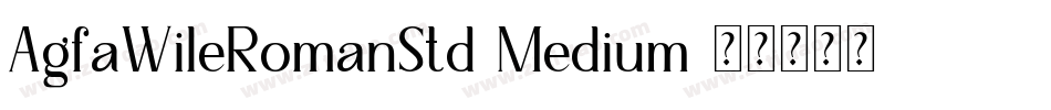 AgfaWileRomanStd-Medium字体转换