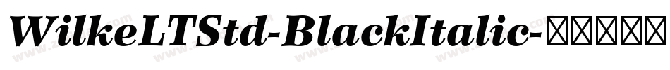 WilkeLTStd-BlackItalic字体转换