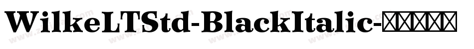 WilkeLTStd-BlackItalic字体转换
