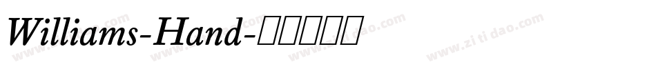 Williams-Hand字体转换