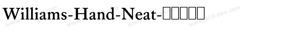 Williams-Hand-Neat字体转换