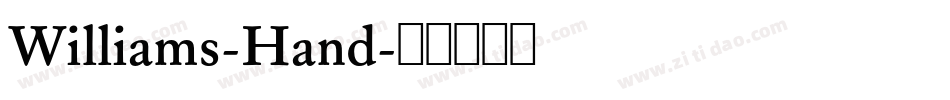 Williams-Hand字体转换