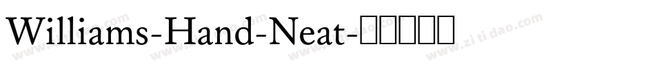 Williams-Hand-Neat字体转换