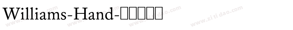 Williams-Hand字体转换