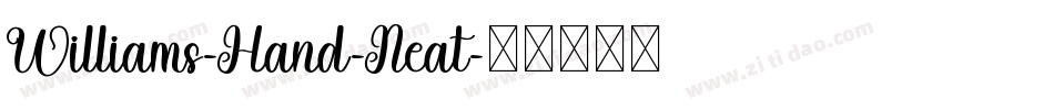 Williams-Hand-Neat字体转换
