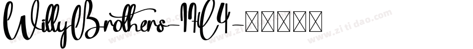 WillyBrothers-17E4字体转换