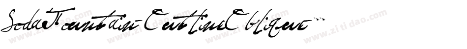 SodaFountain-OutlineOblique字体转换