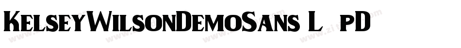KelseyWilsonDemoSans-L38pD字体转换