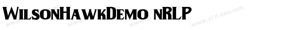 WilsonHawkDemo-nRLP0字体转换