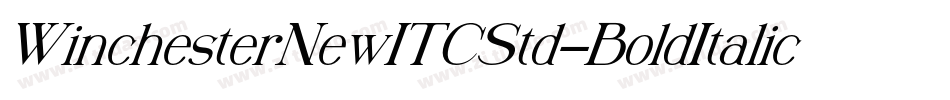WinchesterNewITCStd-BoldItalic字体转换