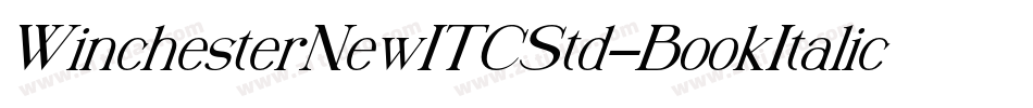 WinchesterNewITCStd-BookItalic字体转换