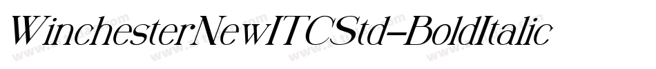 WinchesterNewITCStd-BoldItalic字体转换