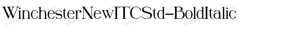 WinchesterNewITCStd-BoldItalic字体转换