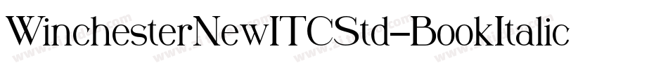 WinchesterNewITCStd-BookItalic字体转换