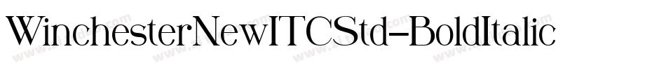 WinchesterNewITCStd-BoldItalic字体转换