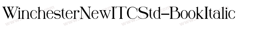 WinchesterNewITCStd-BookItalic字体转换