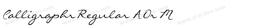 CalligraphrRegular-AOrM字体转换