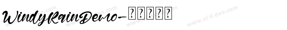 WindyRainDemo字体转换