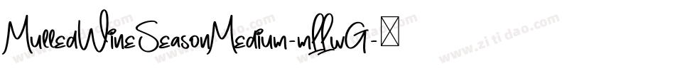 MulledWineSeasonMedium-mLLwG字体转换