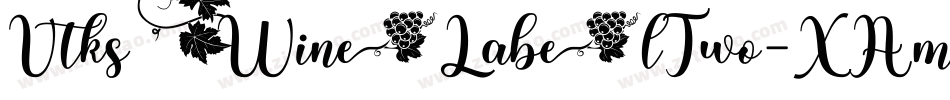 VtksWineLabelTwo-XAmP字体转换