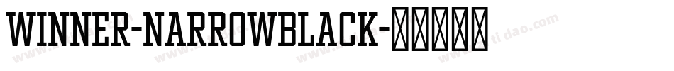Winner-NarrowBlack字体转换