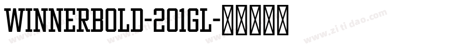 WinnerBold-2O1Gl字体转换