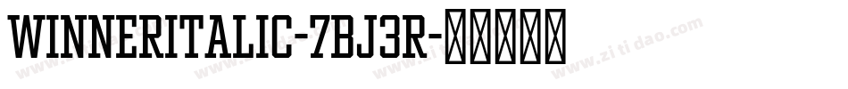 WinnerItalic-7Bj3R字体转换