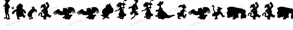 Cartoon-Silhouettes字体转换