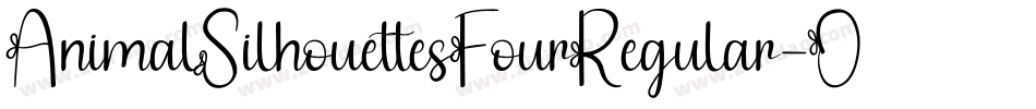 AnimalSilhouettesFourRegular-Ora8字体转换