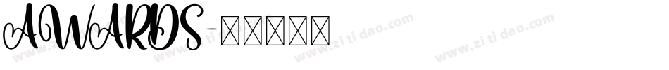 AWARDS字体转换