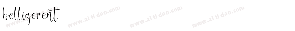 belligerent字体转换