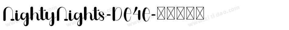 NightyNights-DE4E字体转换