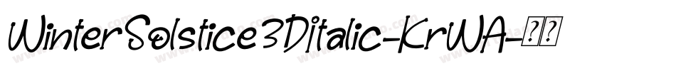 WinterSolstice3DItalic-KrWA字体转换