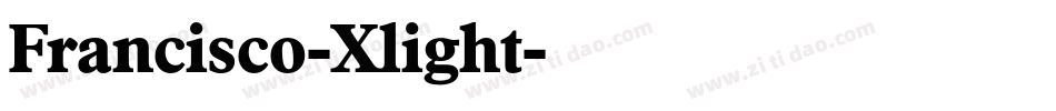 Francisco-Xlight字体转换