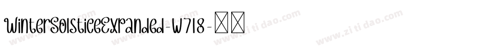 WinterSolsticeExpanded-w7l8字体转换 WinterSolsticeExpanded-w7l8字体转换