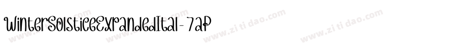 WinterSolsticeExpandedItal-7aPR字体转换