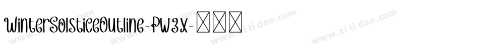 WinterSolsticeOutline-Pw3x字体转换