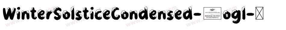 WinterSolsticeCondensed-2ogl字体转换